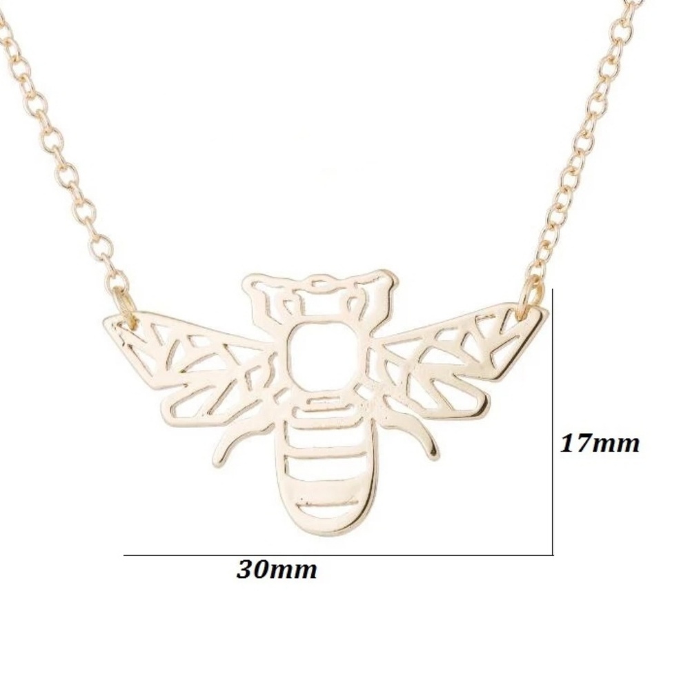 HOST PICK Trendy Origami Bee Necklace Silver - Picture 5 of 8